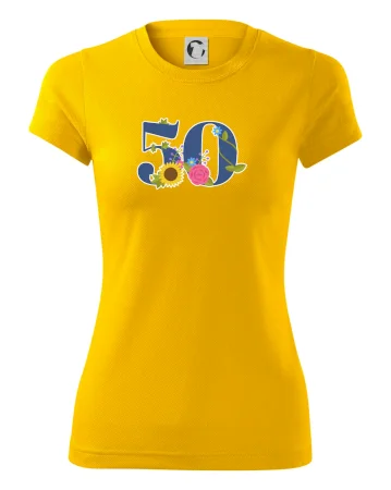 Květinové číslo kreslené - 50