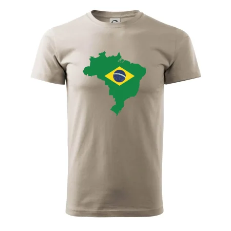 Brazílie vlajka v mapě