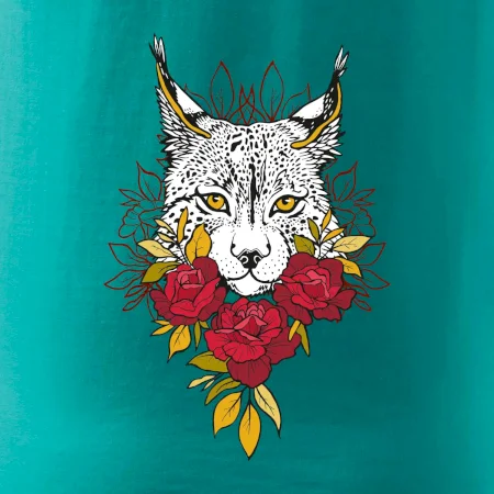 Rys s červenými růžemi  (Pecka design)