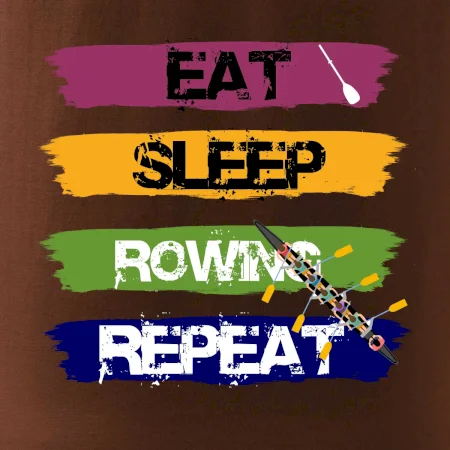 Eat sleep rowing repeat barevné