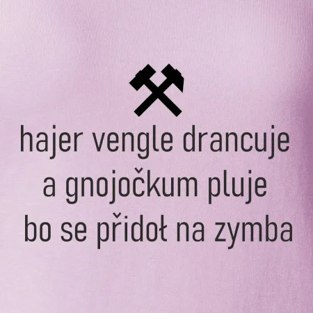 Hajer vengle drancuje a gnojočkum pluje bo se přidoł na zymba