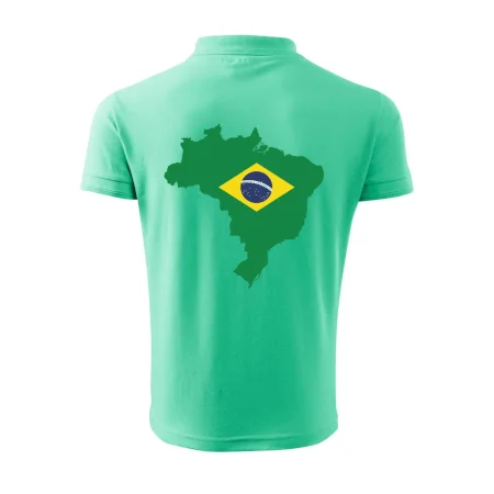 Brazílie vlajka v mapě