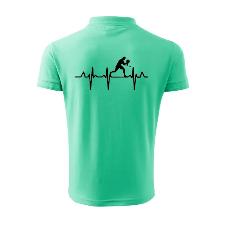 EKG stolní tenista stojící