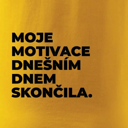 MOJE MOTIVACE DNEŠNÍM DNEM SKONČILA.