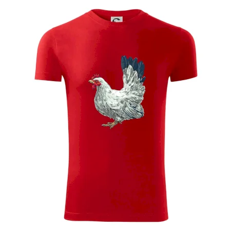 Slepice kreslená bílá