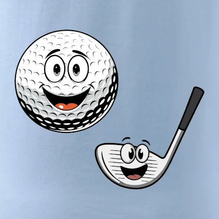 Parové triko - Golfová hůl a míček