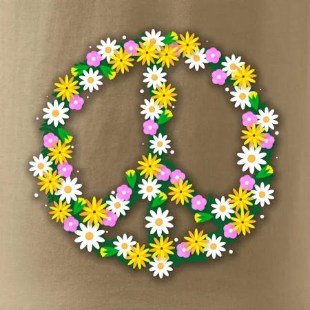 Peace symbol kopretiny