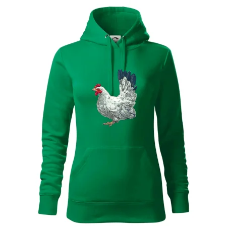 Slepice kreslená bílá