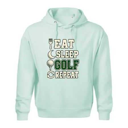 Eat sleep golf repeat typografie