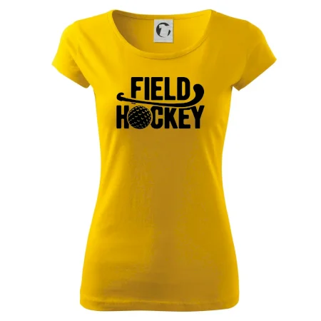 Field hockey míček a nápis