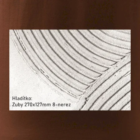 Hladítko zuby 270x127mm 8 nerez
