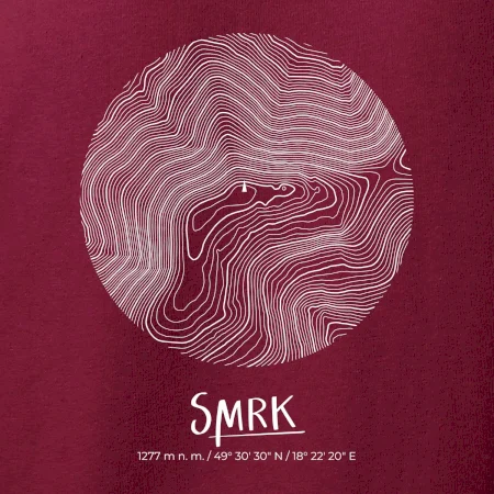 Smrk - vrstevnice v kruhu
