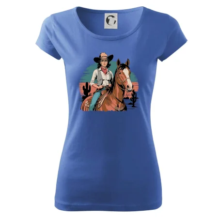 Cowgirl vintage na koni