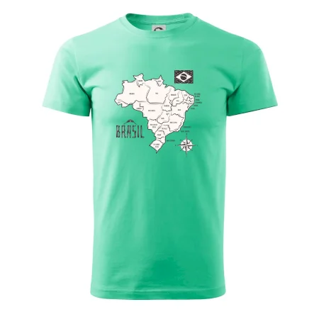 Brazílie mapa s názvy regionů