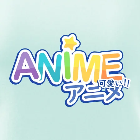 Anime nápis duhový