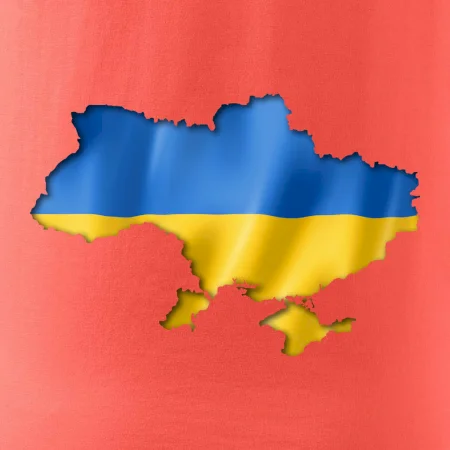 Ukrajina vlajka mapa