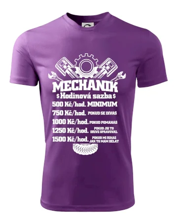 Mechanik - hodinová sazba