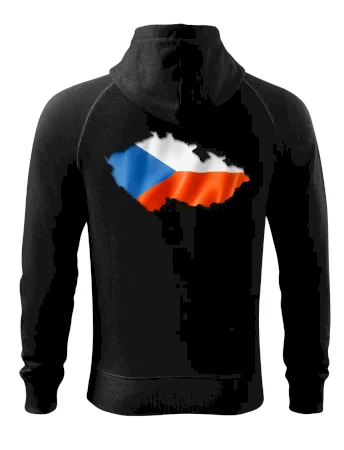 Česká vlajka v obrysu republiky
