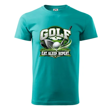 Golfová hůl s míčkem eat sleep repeat