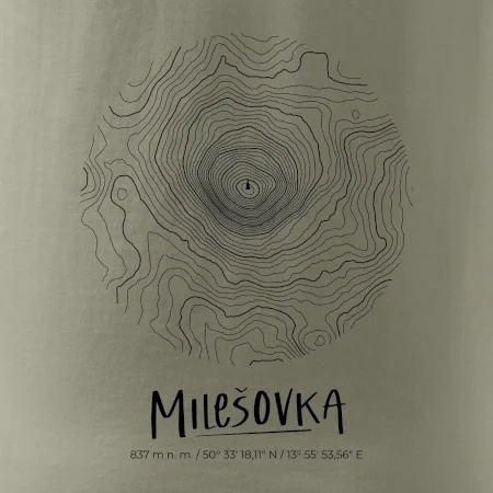 Milešovka - vrstevnice v kruhu