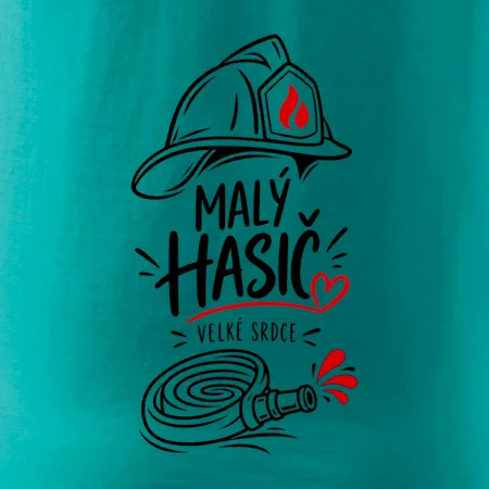 Malý hasič s velkým srdcem - minimalistická kresba