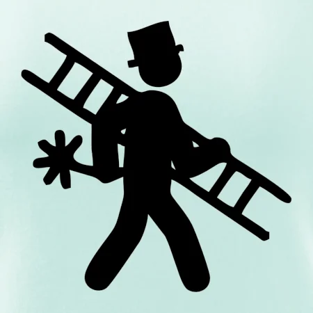 Kominík logo + nápis na zádech