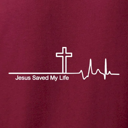 Jesus Saved My Life kříž ekg
