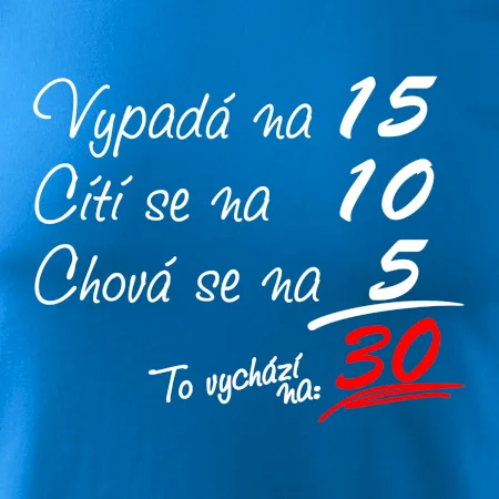 Vypadá, cítí se, chová se - 30 let