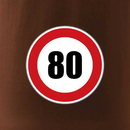 Dopravní značka - omezení rychlosti 80