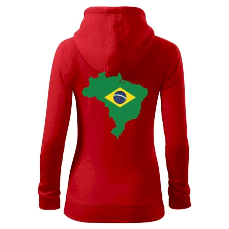 Brazílie vlajka v mapě