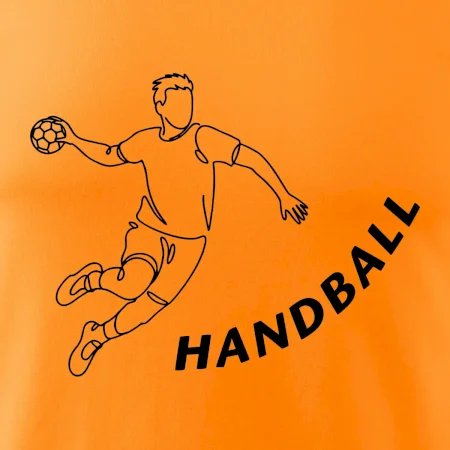 Handball nápis šikmo