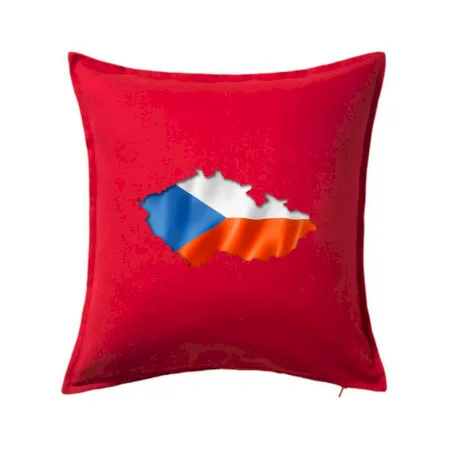 Česká vlajka v obrysu republiky