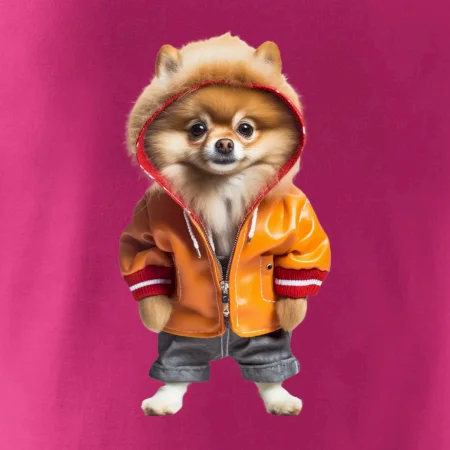Pomeranian v bundě