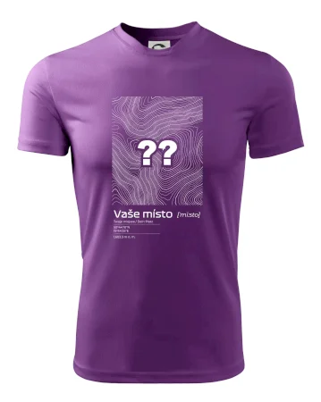 Vaše místo - vrstevnice v obdélníku