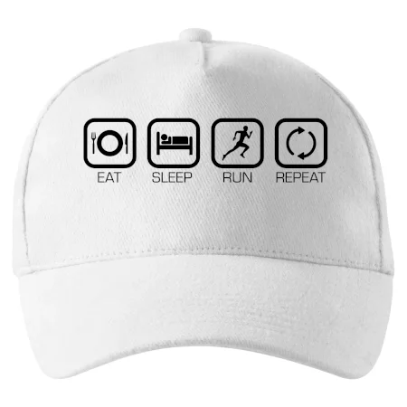 Eat sleep run repeat v řadě