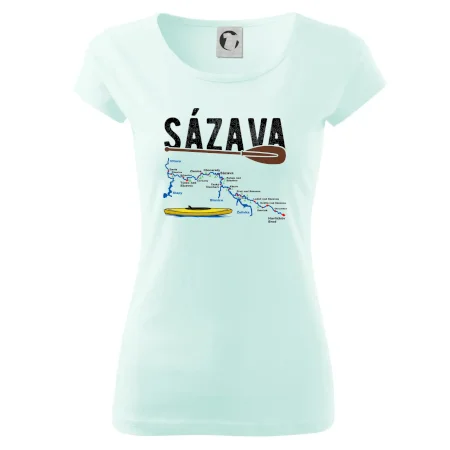 Mapa řeky Sázavy