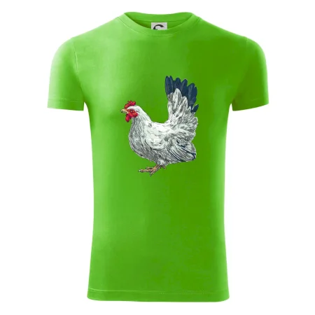Slepice kreslená bílá