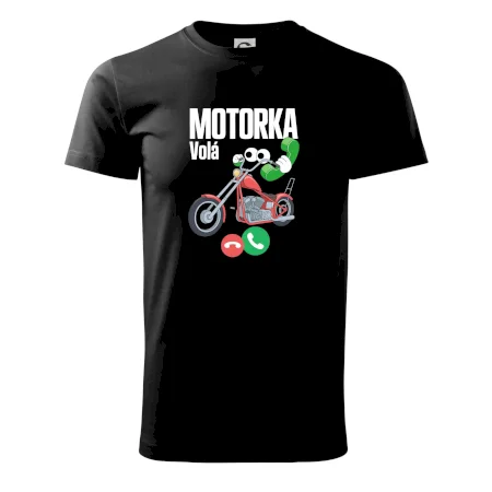 Karikatura motorka chopper volá