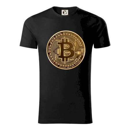 Bitcoin zlatá mince kulatá