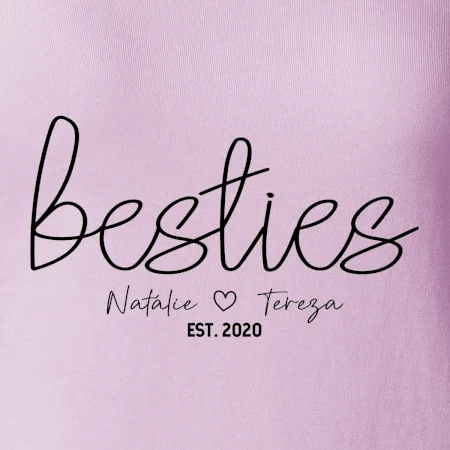 Párové mikiny - Besties Jména a rok