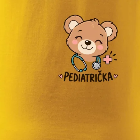 Pediatrička s medvídkem a stetoskopem - malý potisk