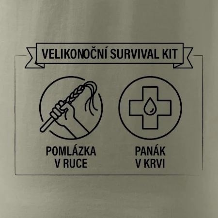 Velikonoční survival kit Pomlázka v ruce, panák v krvi