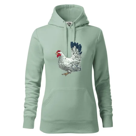 Slepice kreslená bílá