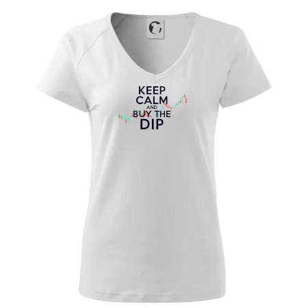 Zeleno červený graf Keep Calm and Buy the Dip