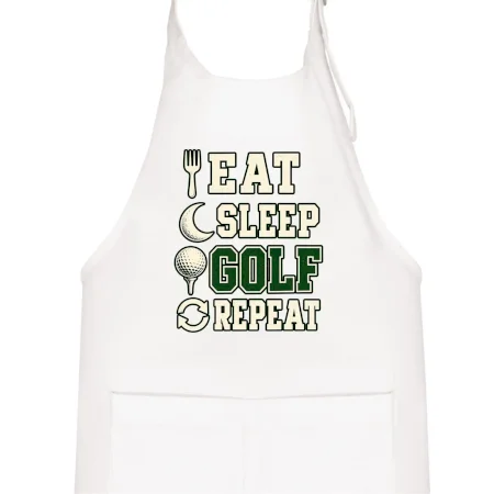 Eat sleep golf repeat typografie