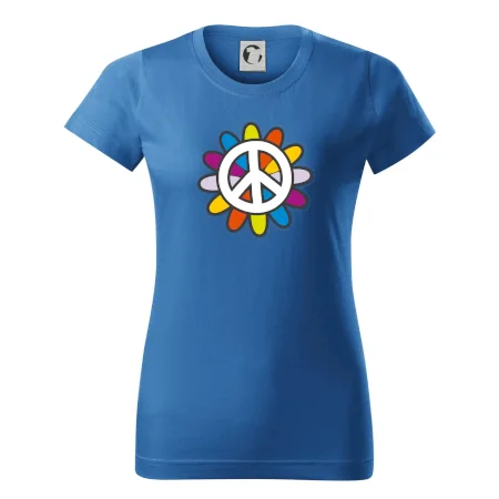 Peace symbol s kreslenou květinou