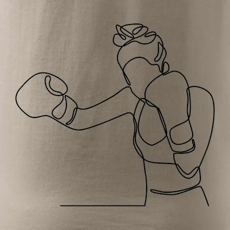 Žena boxerka jedním tahem