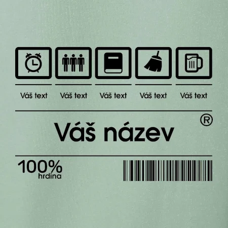 Čárový kód - Vlastní text