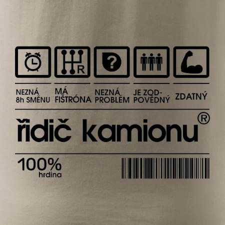 Čárový kód řidič kamionu