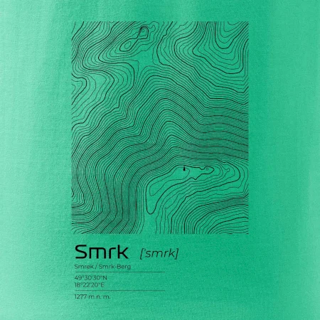 Smrk - vrstevnice v obdélníku
